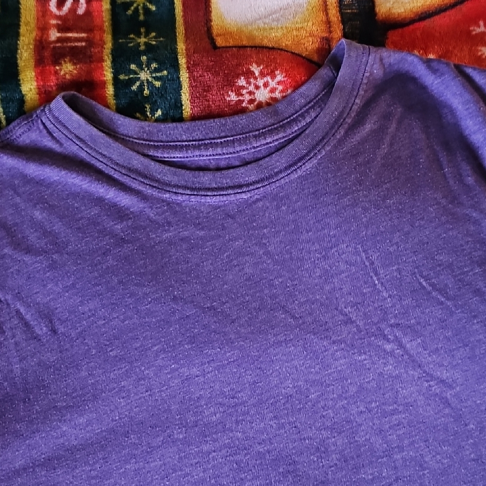Athletic Works Purple Crewneck Short Sleeve Tee